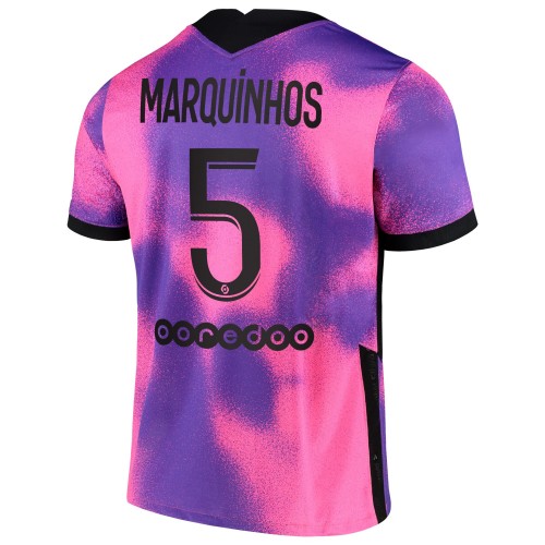 Paris Saint-Germain PSG Fodboldtrøjer Marquinhos 5 Fourth Jordan 2021 Kort ærmer Paris Saint-Germain PSG Fodboldtrøjer Marquinhos 5 Fourth Jordan 2021 Kort ærmer